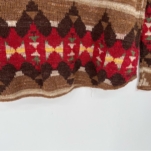 Ralph Lauren Denim and Supply Southwestern Printed Boat‎ Neck Sweater Top XSmall - Picture 7 of 12